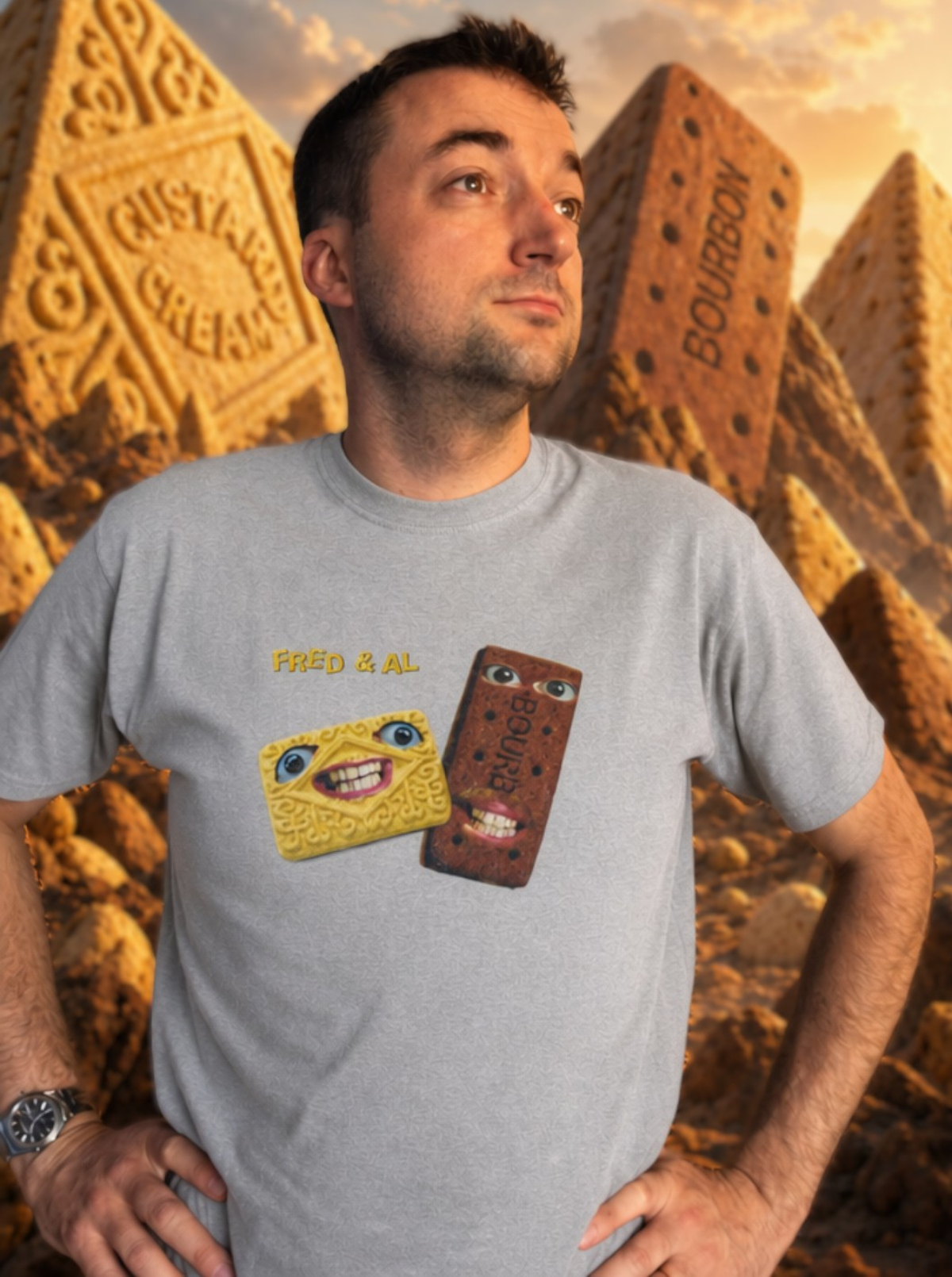 Biscuit T Shirt Model - Grey